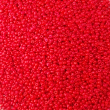Seed beads 11/0 flot rød,10 gram
